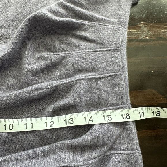 NWT Black goat Cashmere Dress Lilac Gathered Waist Knee Length Sweater Dress L - Picture 10 of 13